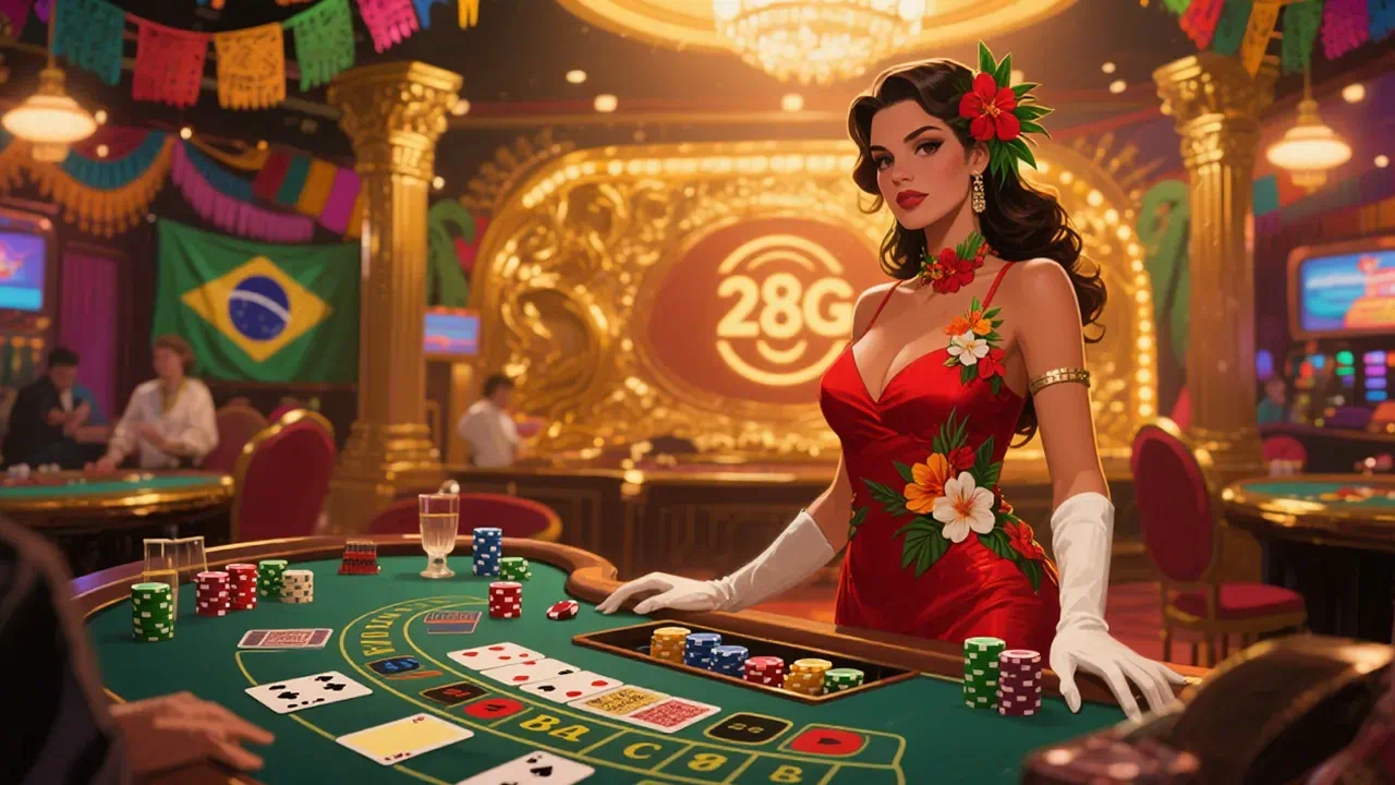 c18.com mesa sofisticada de bacará com fichas e apostas em destaque