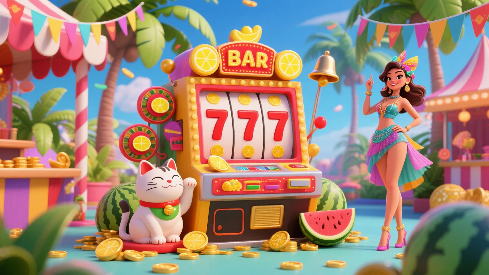 c18.com Colagem de slots com carretéis, símbolos wild e jackpot